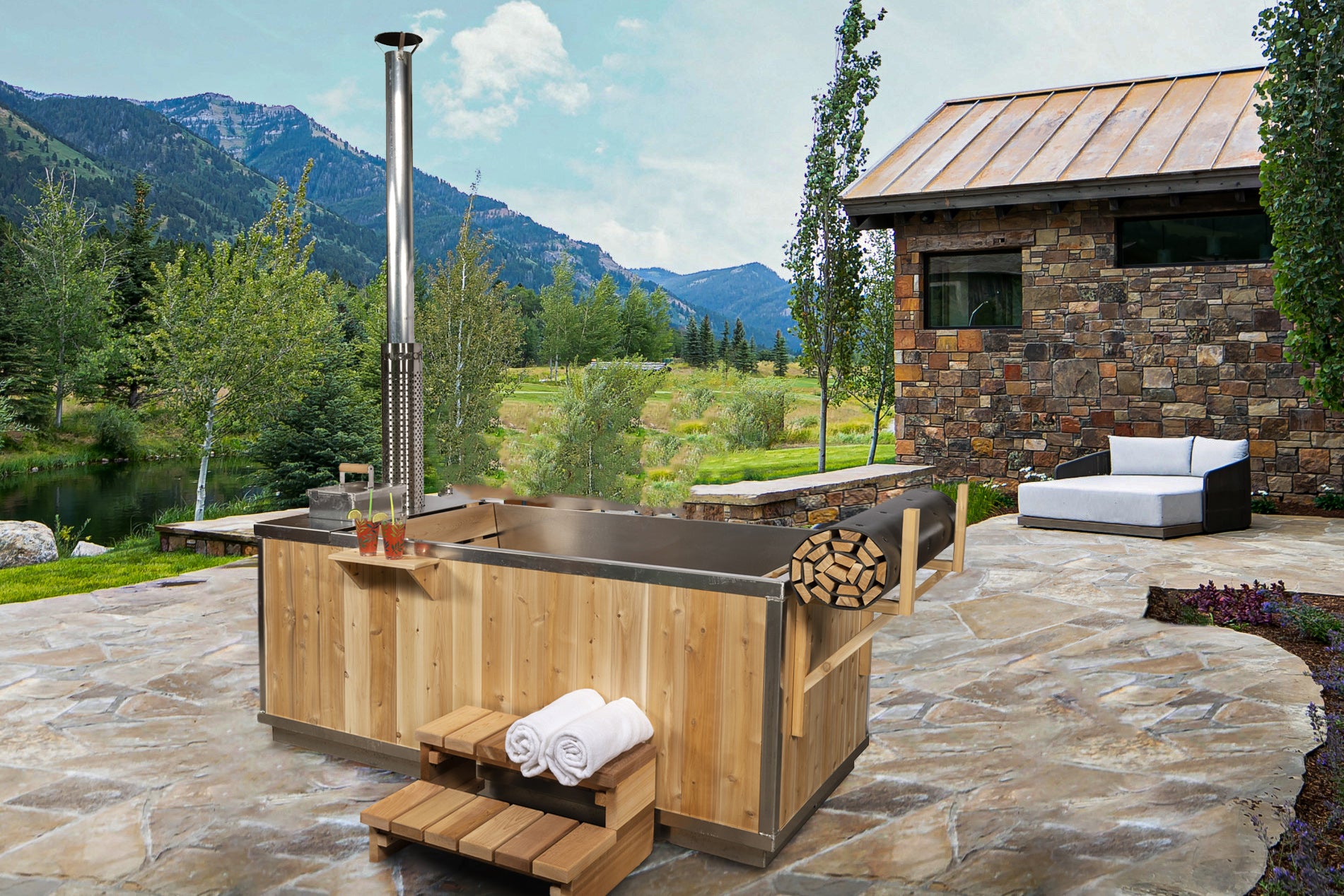 Canadian Timber LeisureCraft The Starlight Wood Burning Hot Tub