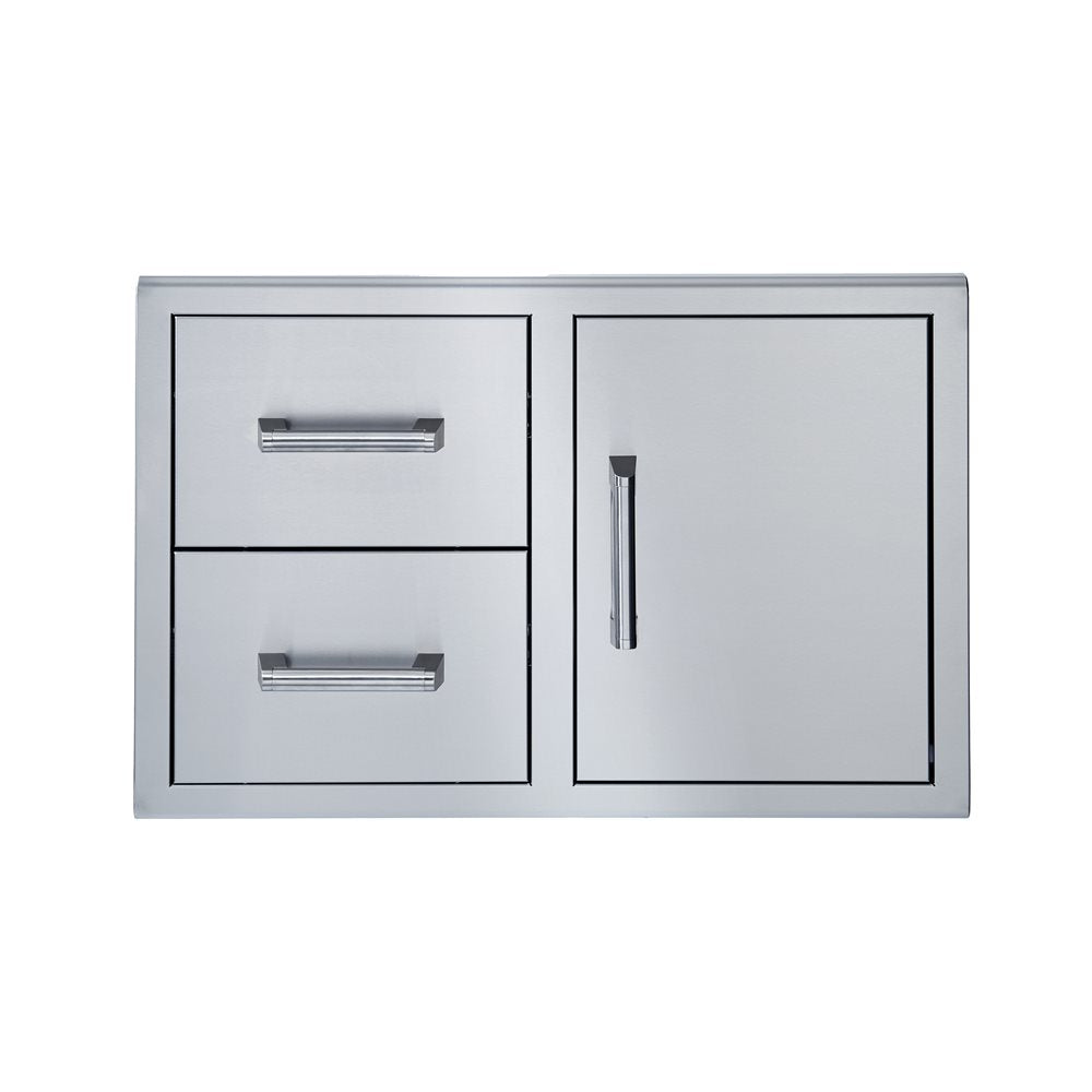 Single Door with Double Drawer, 34-in. W x 22-in. H