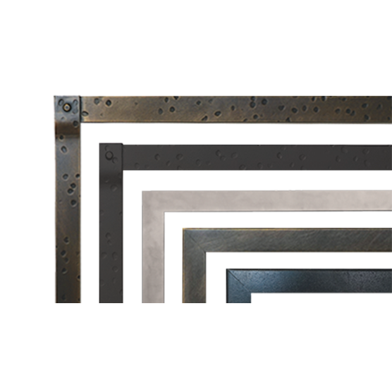 Forged Iron Inset, Rectangle, Distressed Pewter