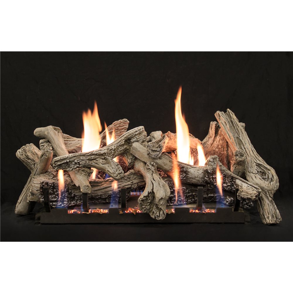 24" Driftwood 10pc Log Set