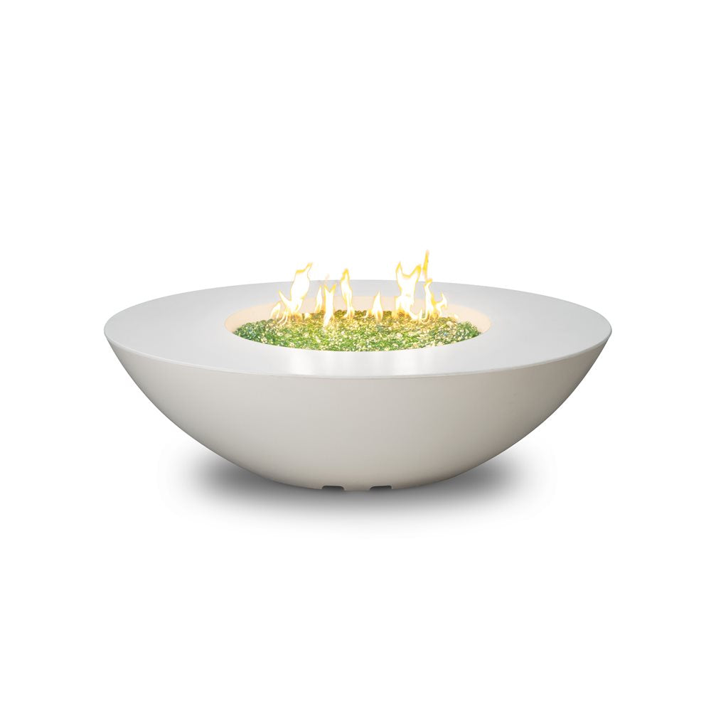 American Fyre Designs Calais Oval White Aspen Firetable - NG