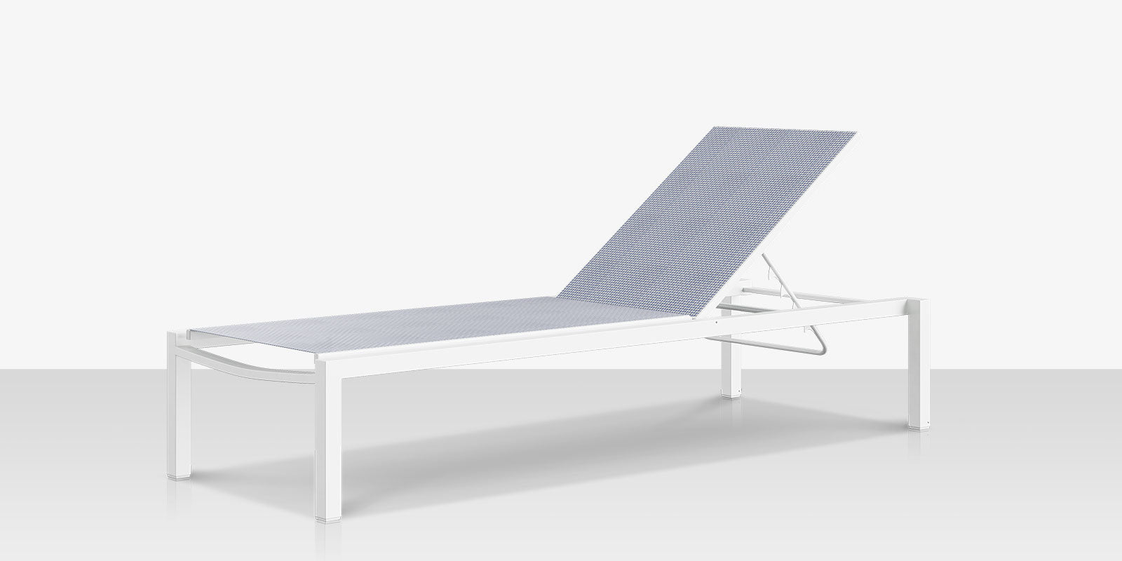 Fusion Armless Chaise - Tex White - Seabreeze Sling