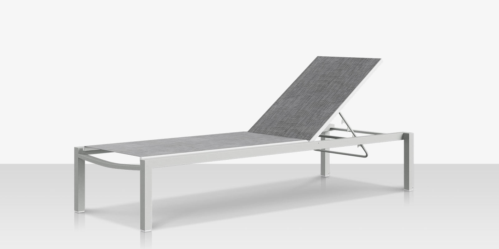 Fusion Armless Chaise - Kessler Silver - Slate Sling