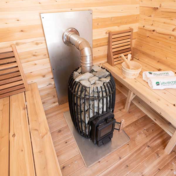 Sauna Heaters LeisureCraft Chimney Set for out the Side with Elbow