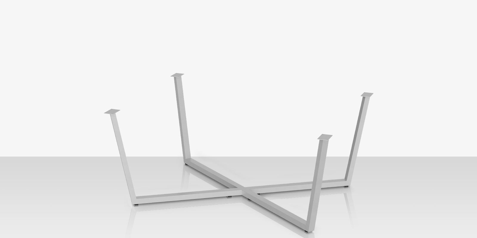 Contemporary Flat X 96 Style Dining Table Base