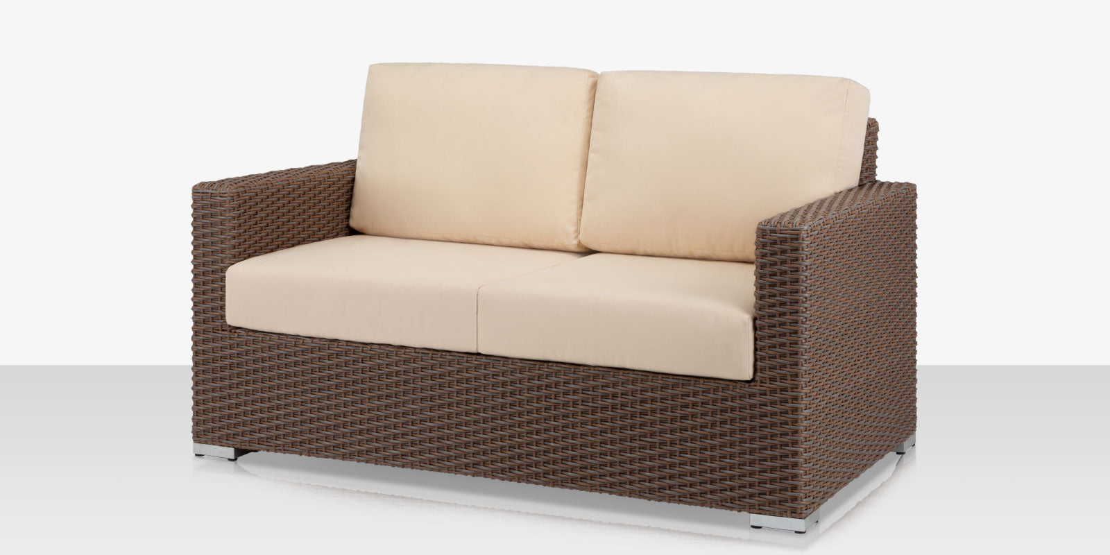 Lucaya Loveseat-California Sand- with Standard Off-White Cushion