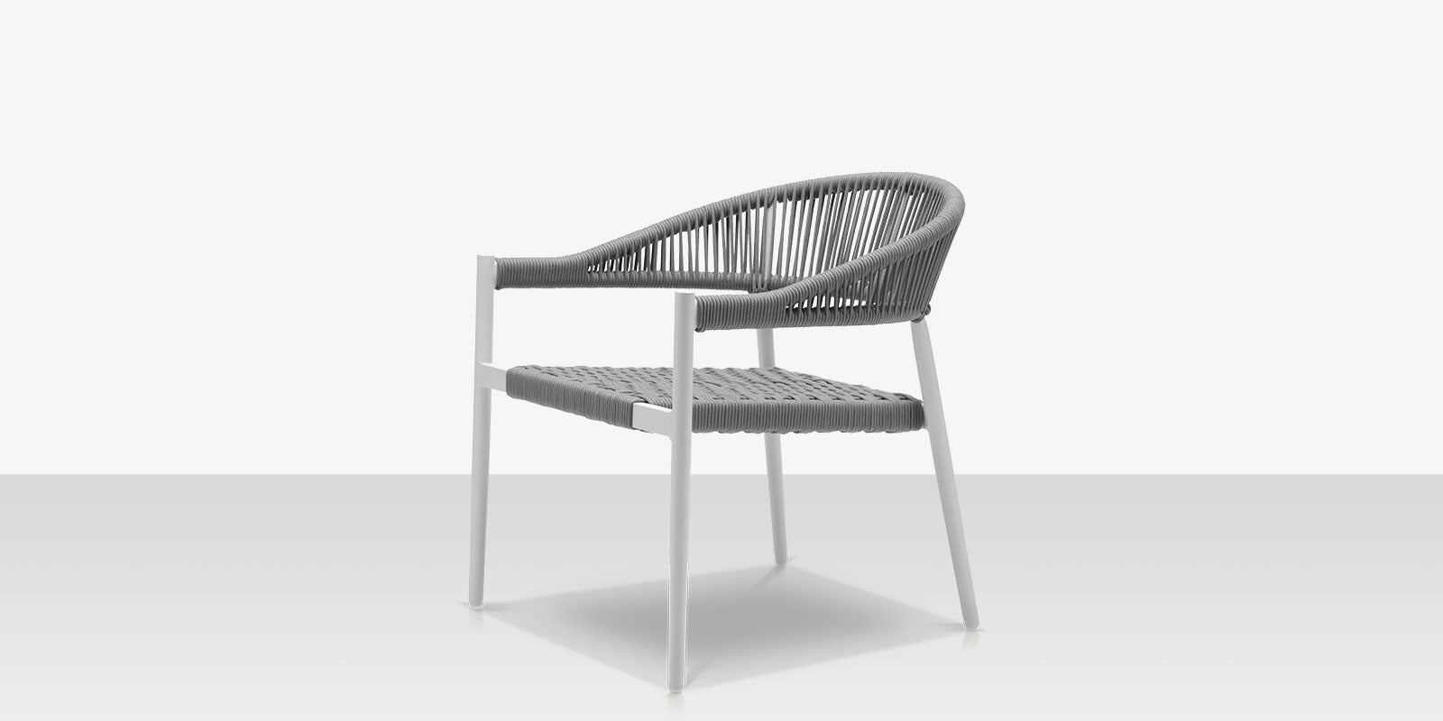 Skye Club Chair - Tex White w Gray Durarope