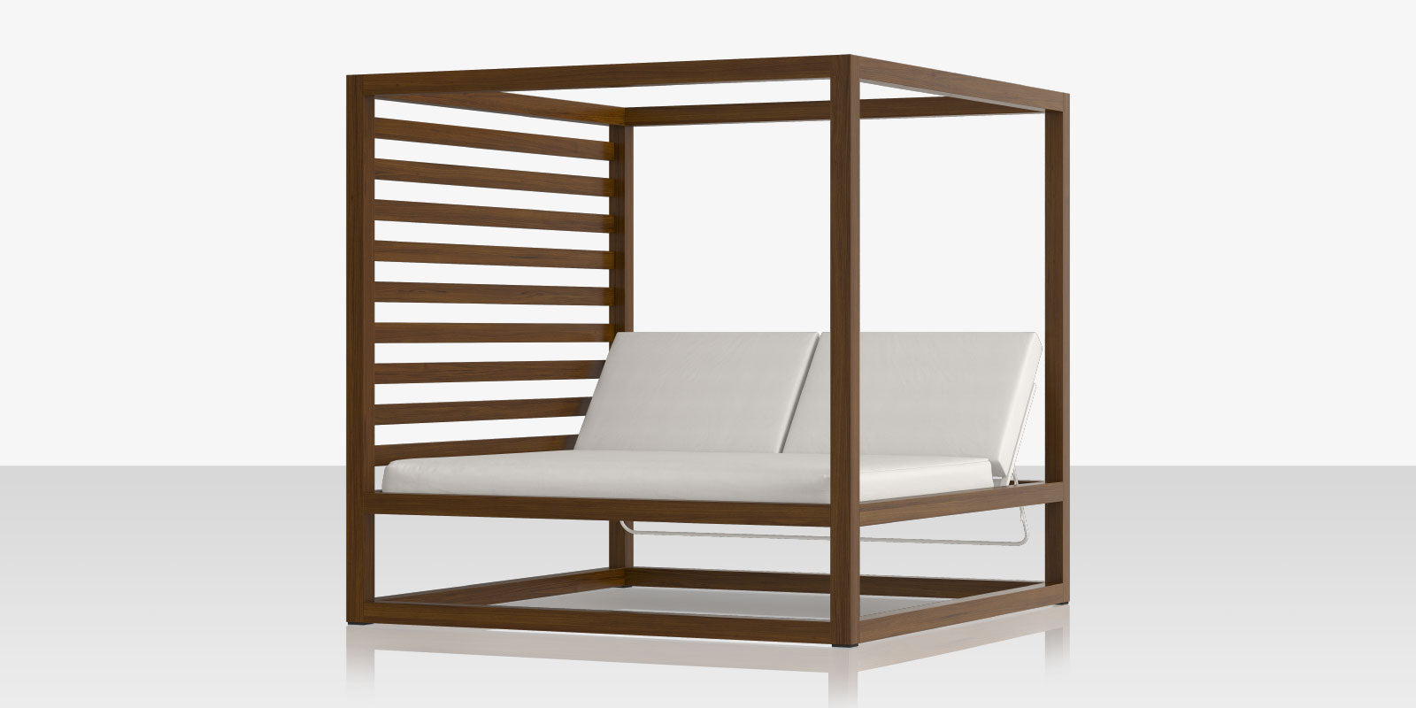 Breeze Cabana 8' Optional: Aluminum Wood Grain Slats - Left Side