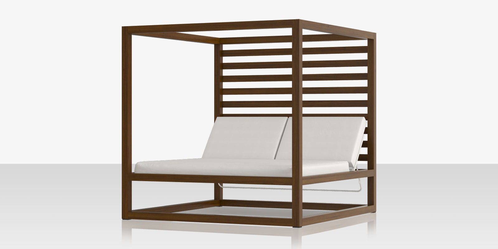 Breeze Cabana 15' Optional: Aluminum Wood Grain Slats - Back