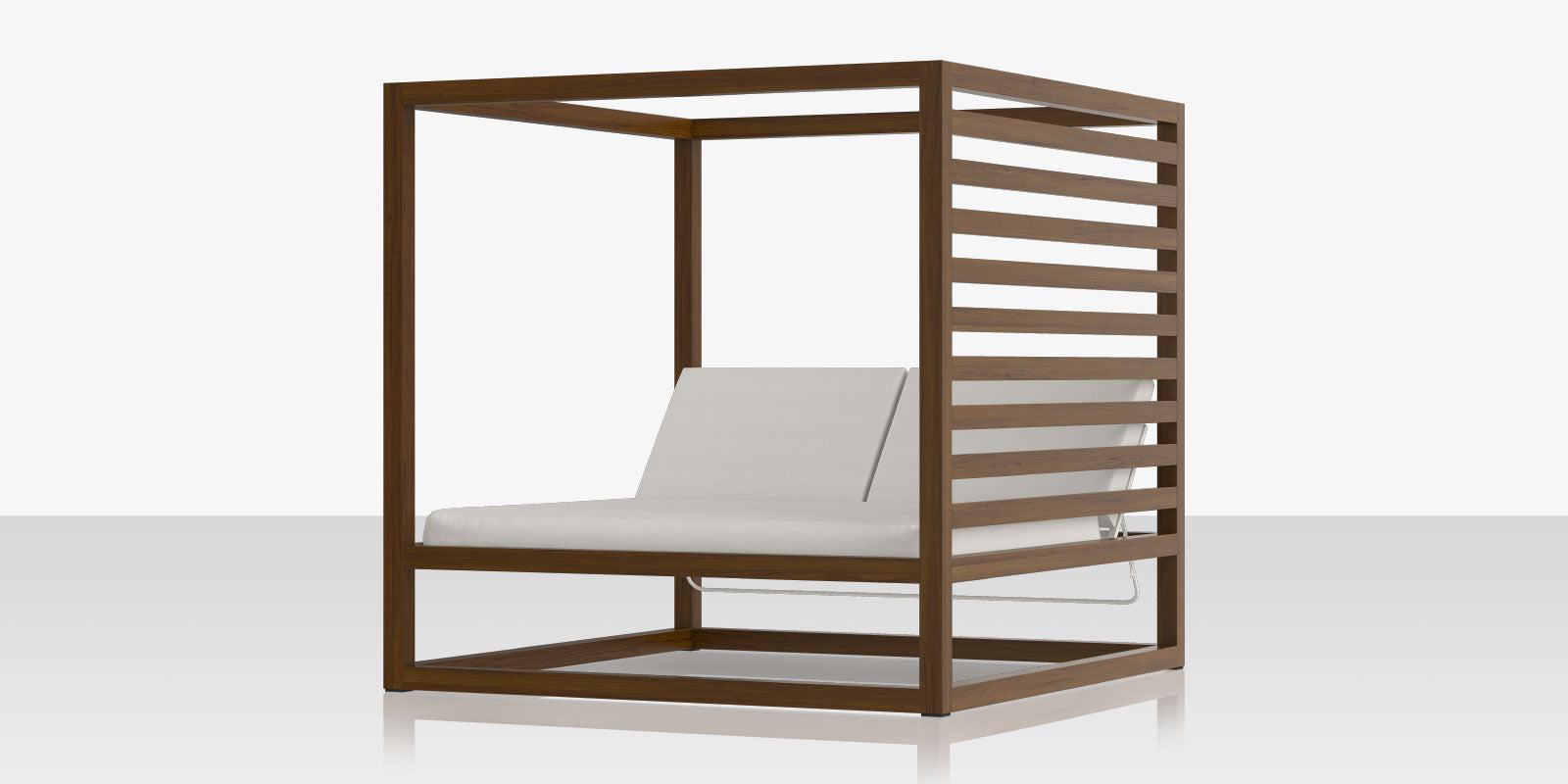 Breeze Cabana 10' Optional: Aluminum Wood Grain Slats - Right Side