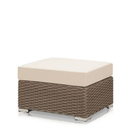 Lucaya Ottoman- California Sand- with Standard Off-White Cushion