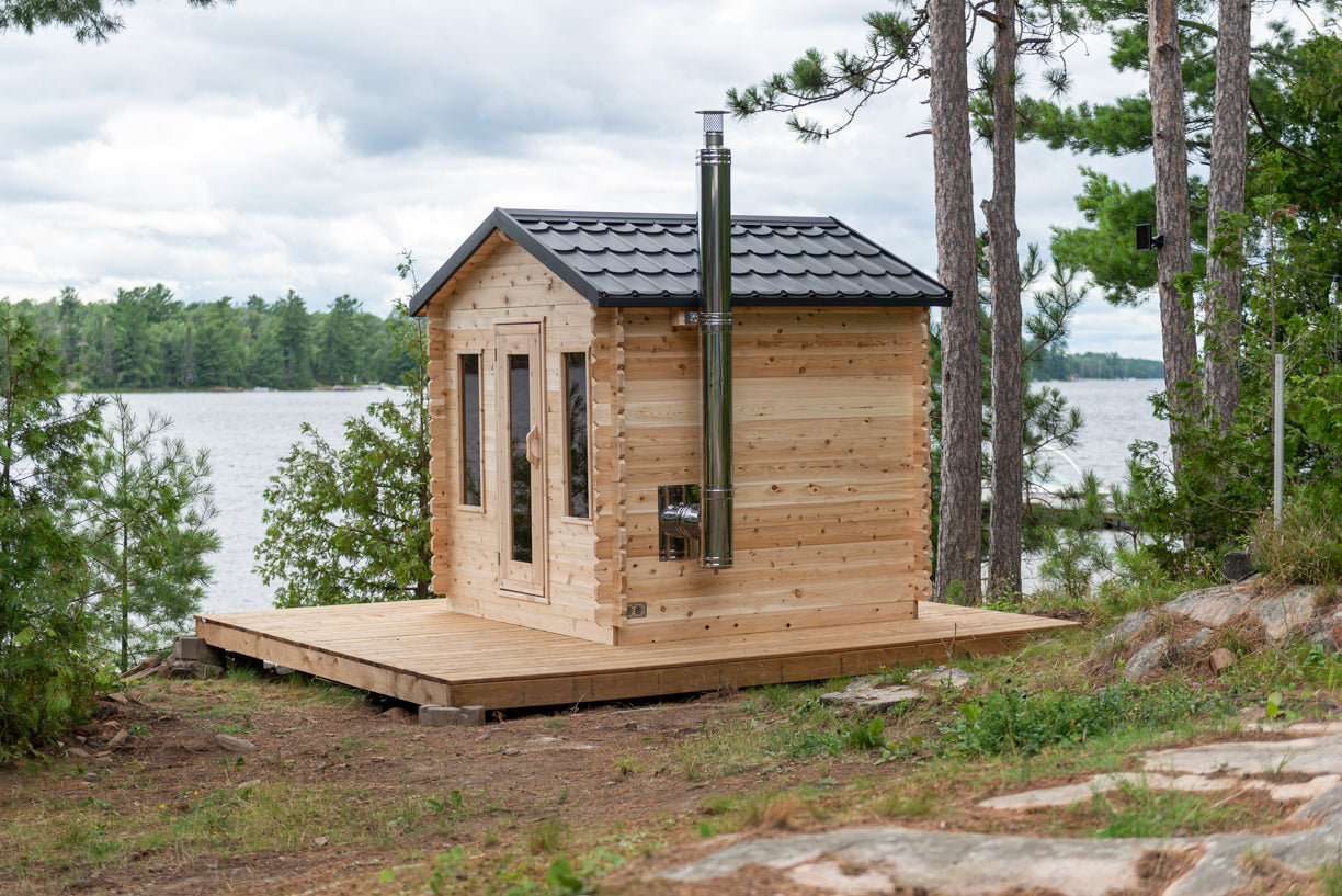 Dundalk LeisureCraft Georgian Cabin Sauna With Deck