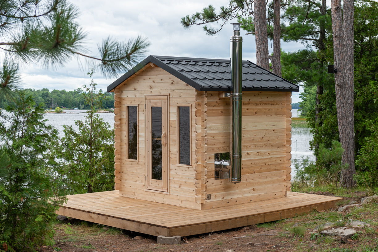Dundalk LeisureCraft Georgian Cabin Sauna With Deck