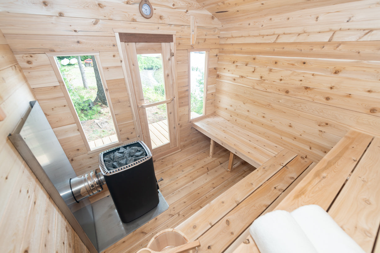 Dundalk LeisureCraft Georgian Cabin Sauna With Deck