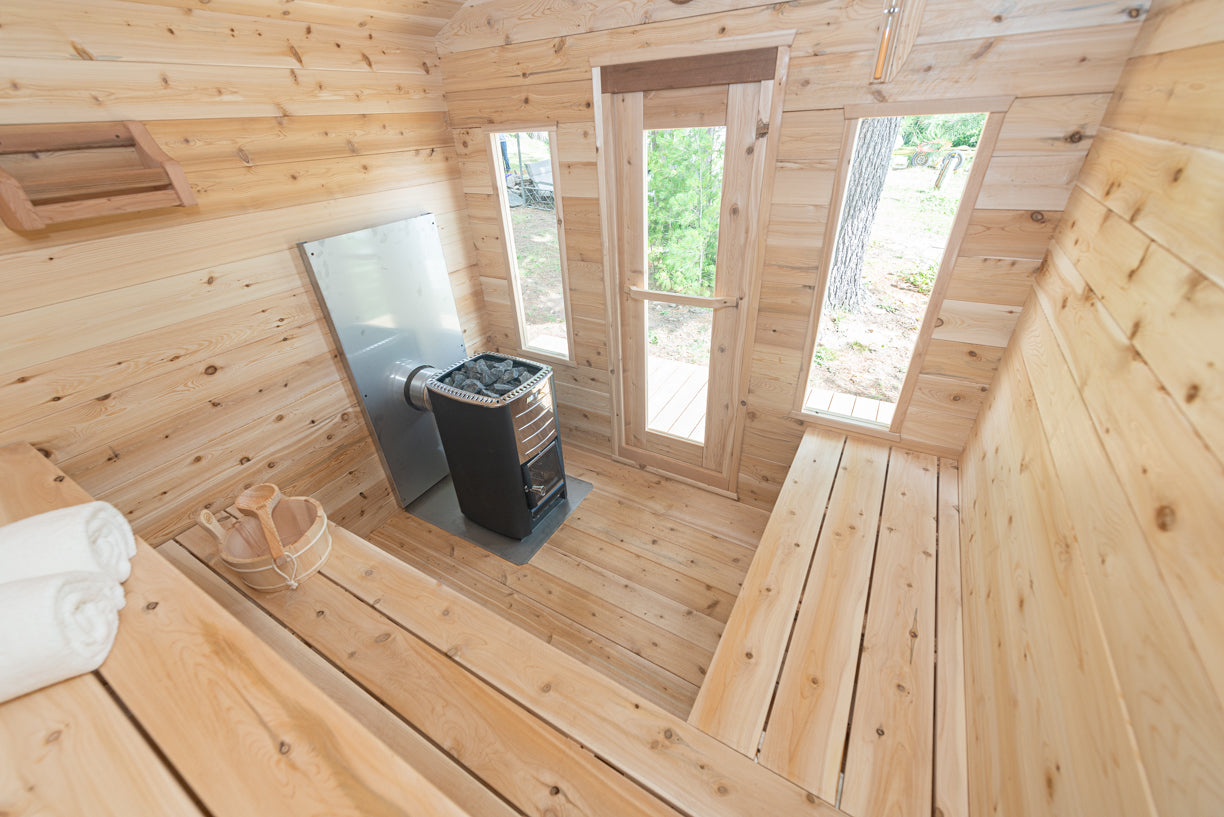 Dundalk LeisureCraft Georgian Cabin Sauna With Deck