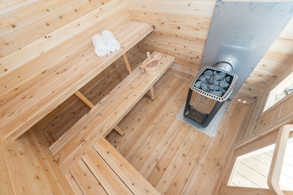 Dundalk LeisureCraft Georgian Cabin Sauna With Deck