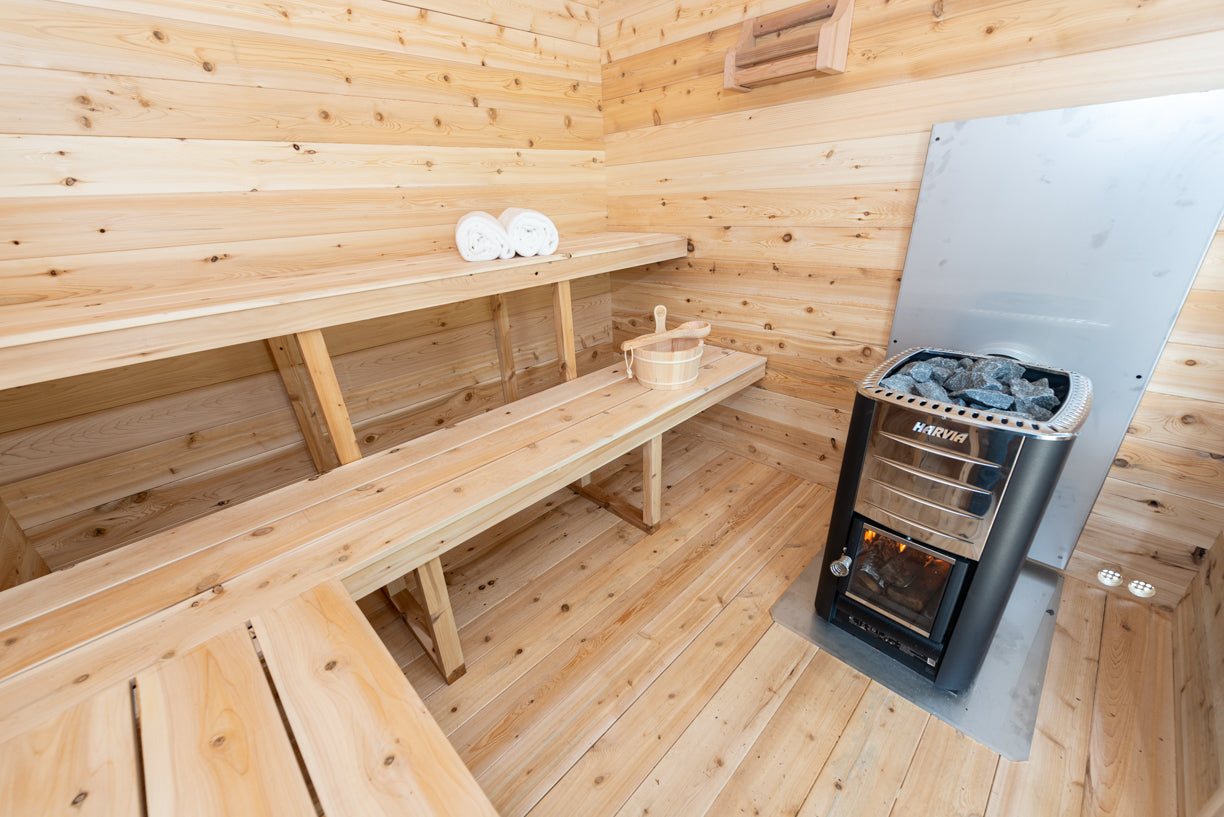 Dundalk LeisureCraft Georgian Cabin Sauna With Deck