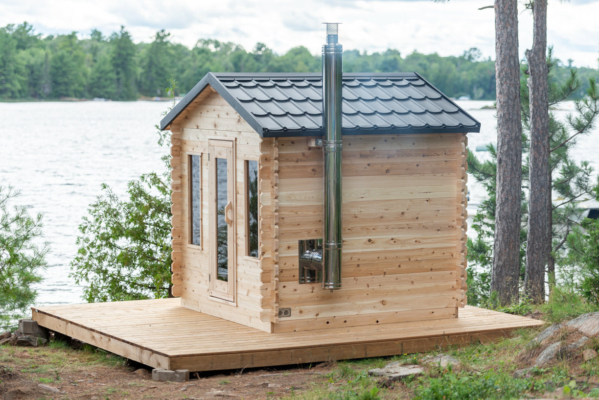 Dundalk LeisureCraft Georgian Cabin Sauna With Deck