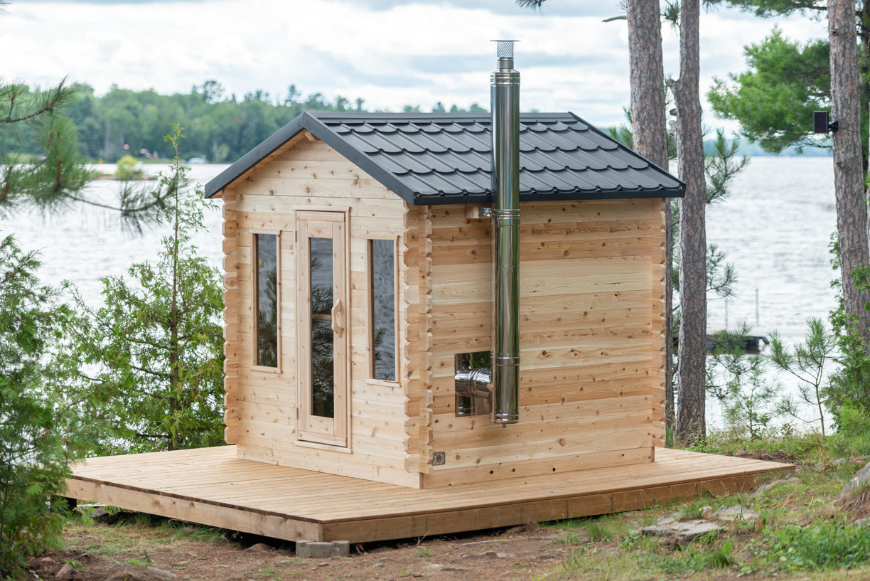 Dundalk LeisureCraft Georgian Cabin Sauna With Deck