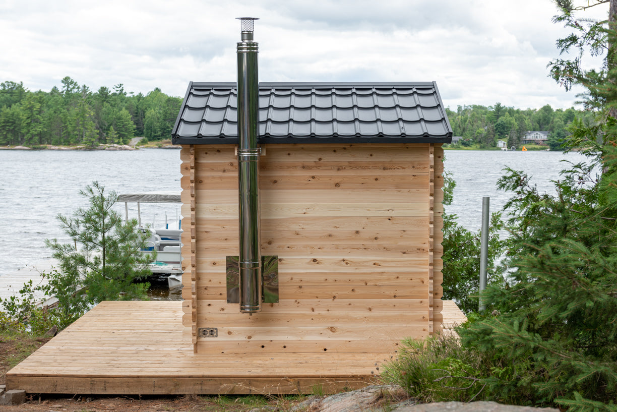 Dundalk LeisureCraft Georgian Cabin Sauna With Deck