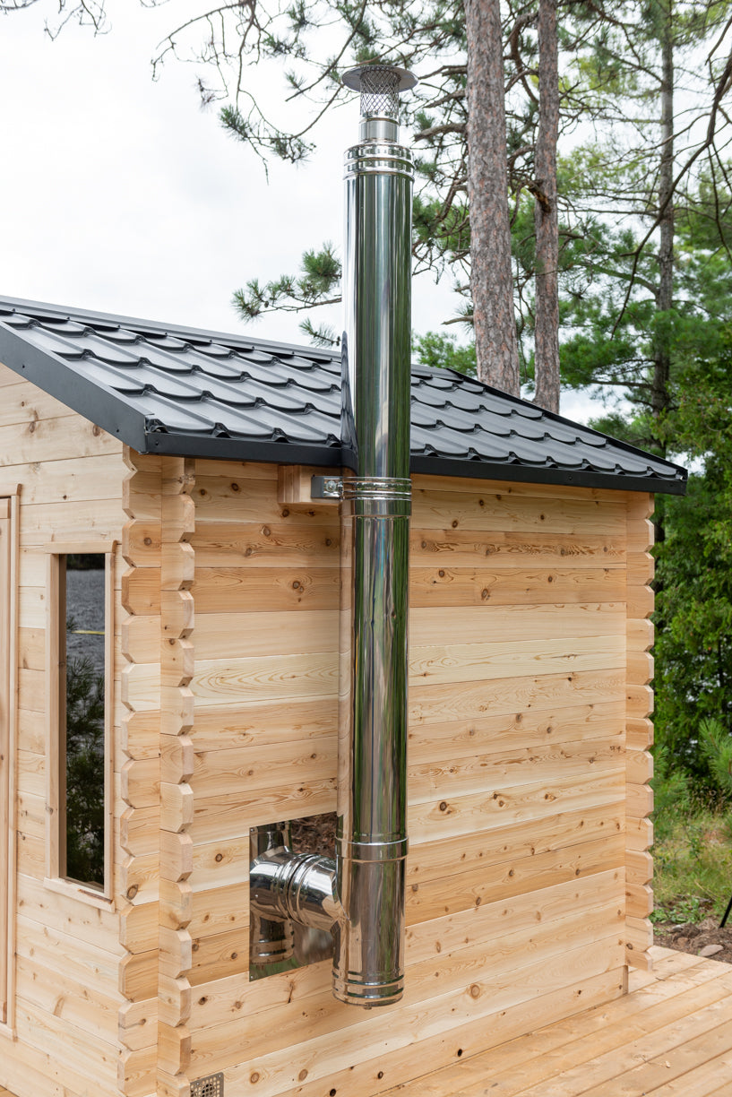 Dundalk LeisureCraft Georgian Cabin Sauna With Deck