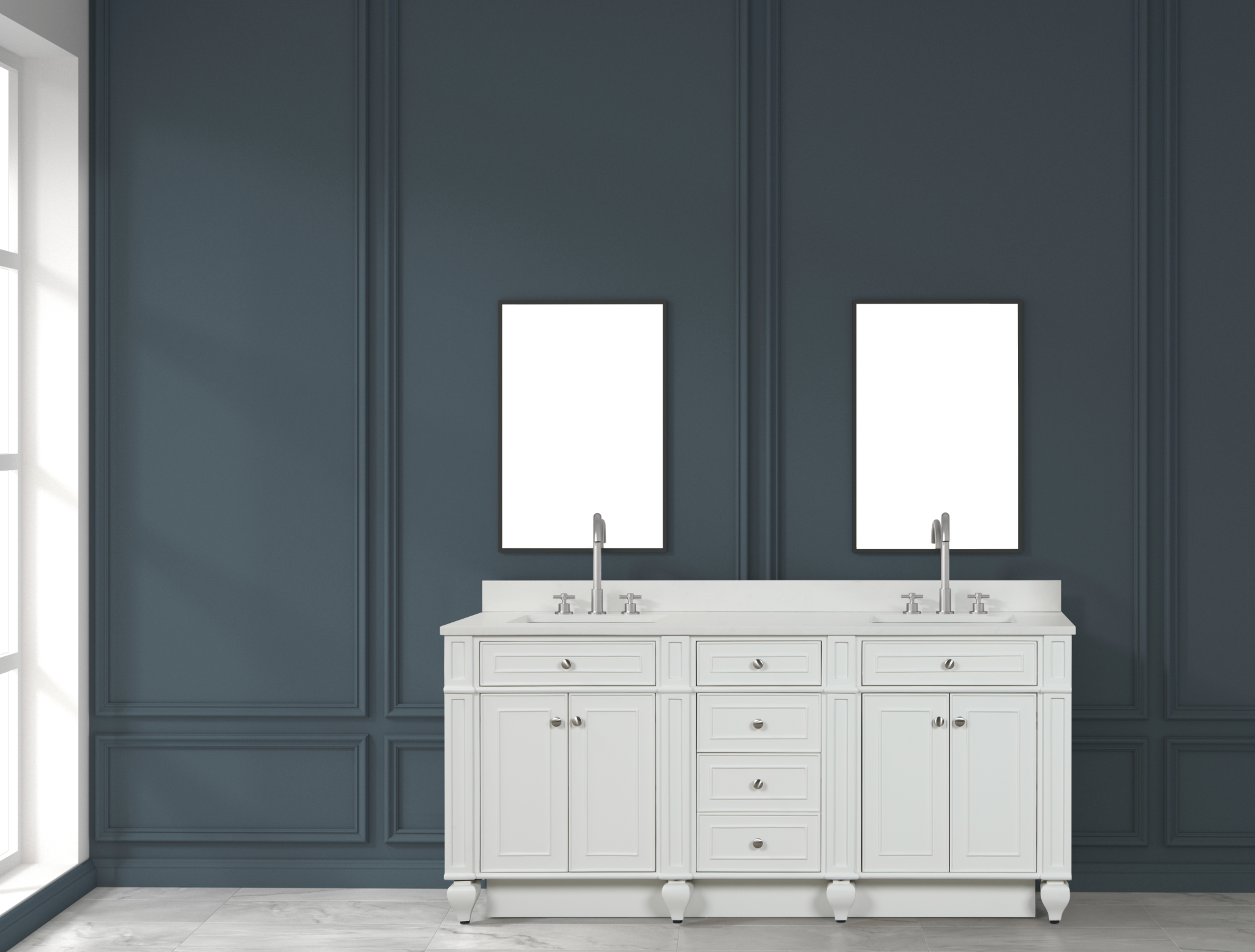 Winston 72" Double Vanity in White