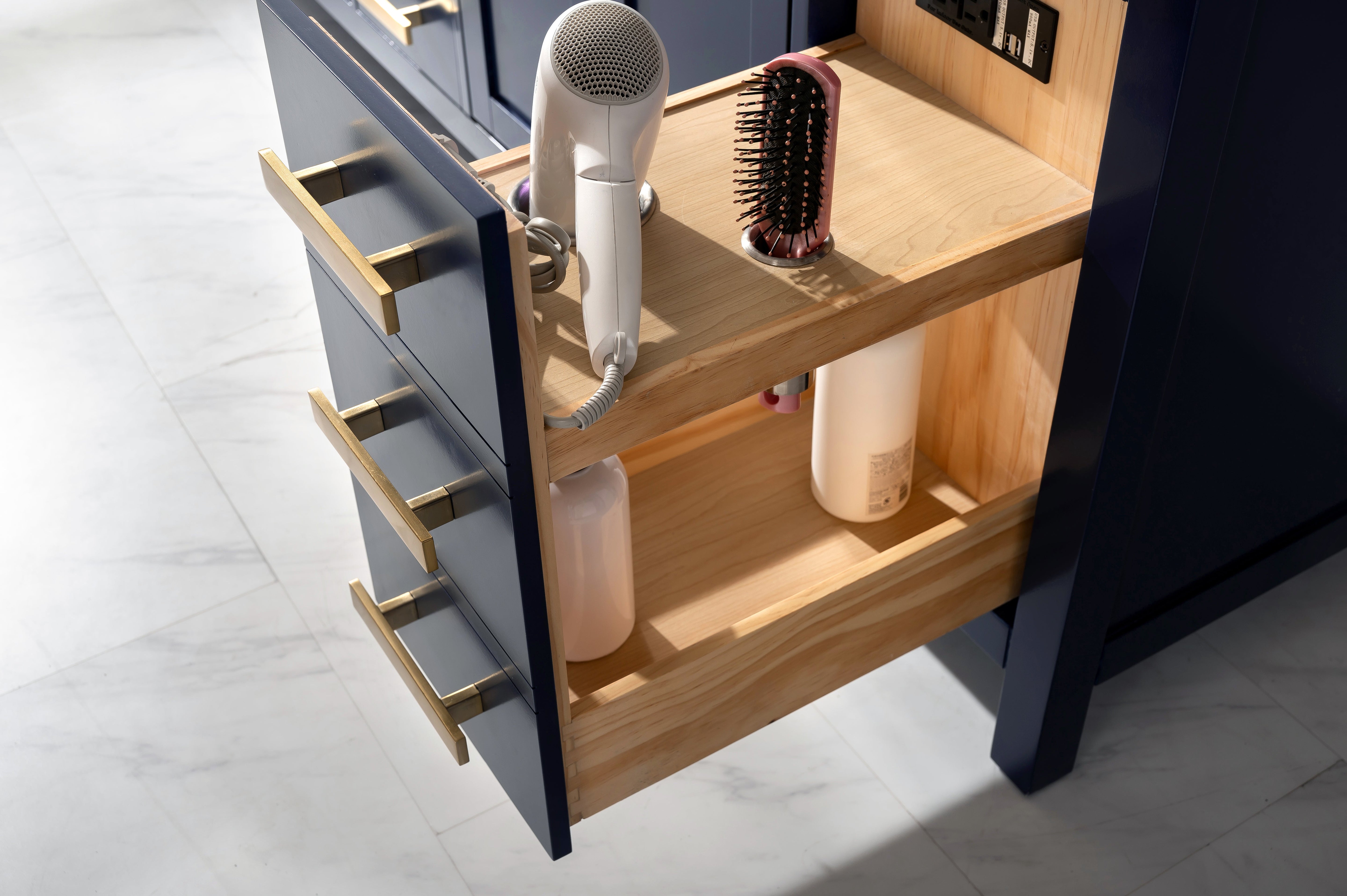 Valentino 84" Double Sink Vanity with White Quartz Top