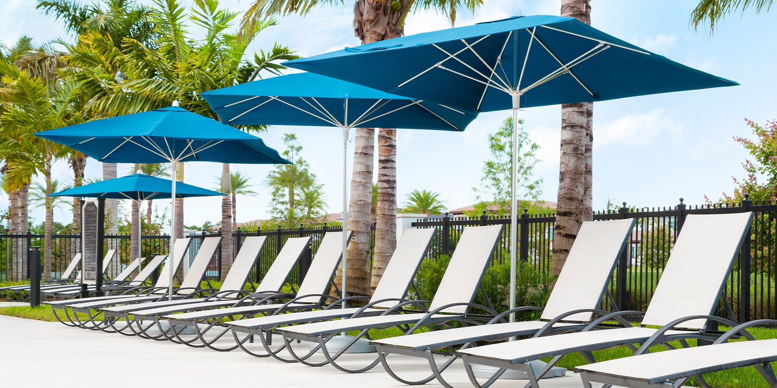 8' Rio Single Vented Square Market Umbrella