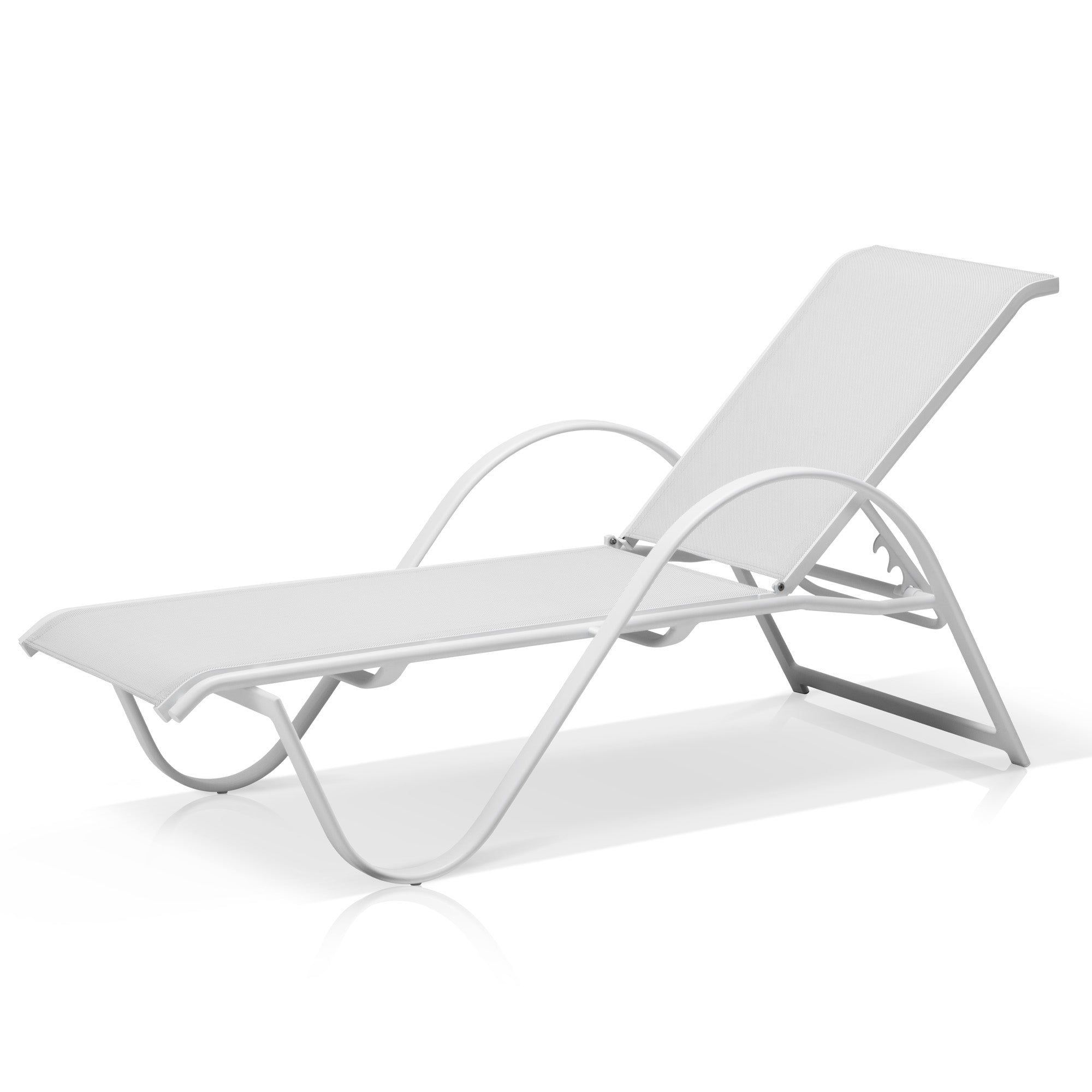 Lanai Chaise - Tex White - Cloud Gray Sling