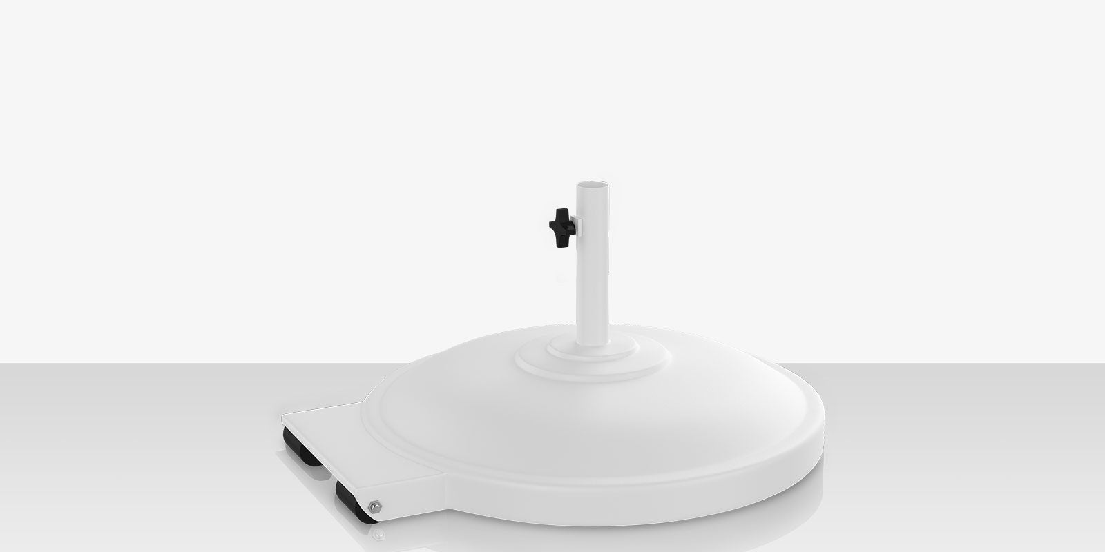 Rio Umbrella Base 135lbs with Wheels Tex White