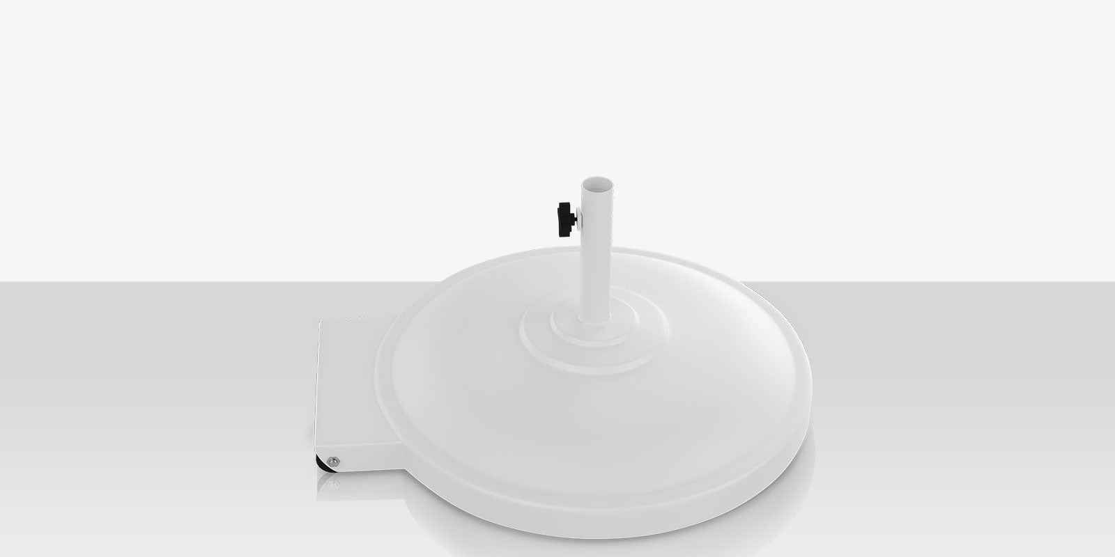 Rio Umbrella Base 135lbs with Wheels Tex White