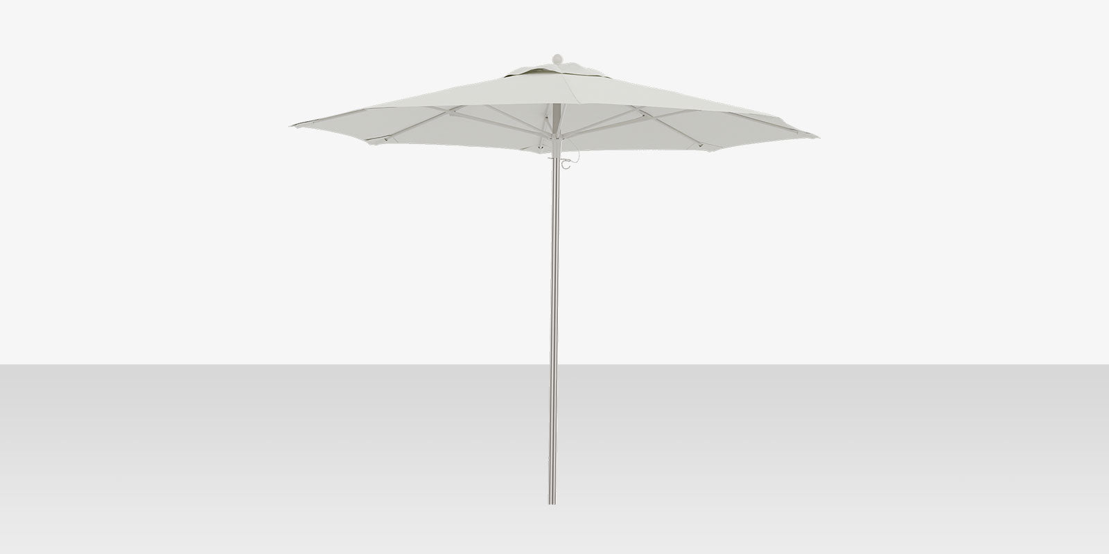 Rio 8' Single Wind Vent Round Umbrella Natural