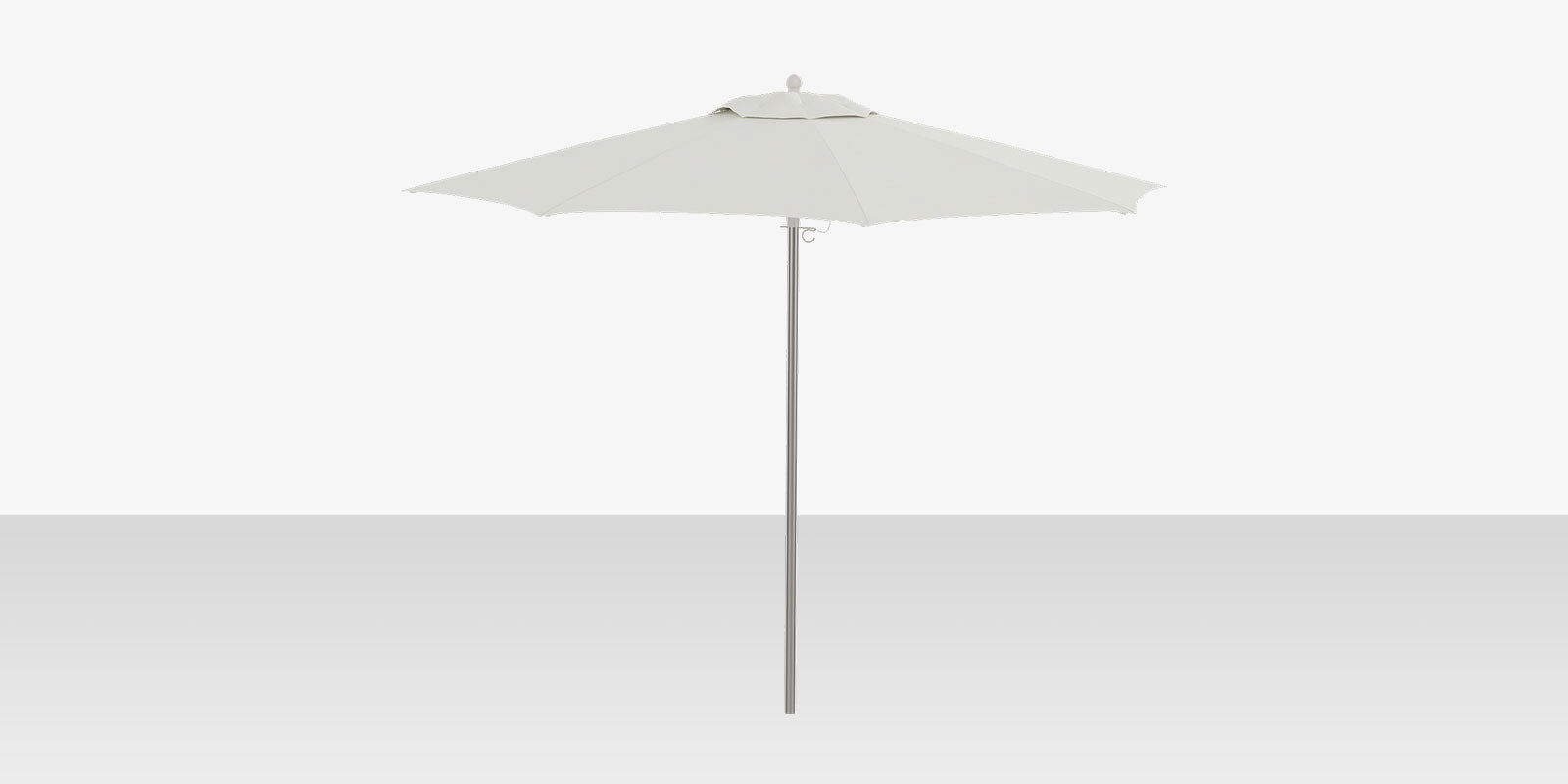 Rio 8' Single Wind Vent Round Umbrella Natural