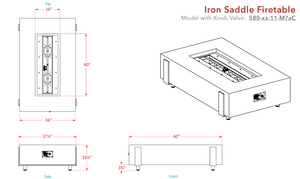American Fyre Designs Iron Saddle Firetable