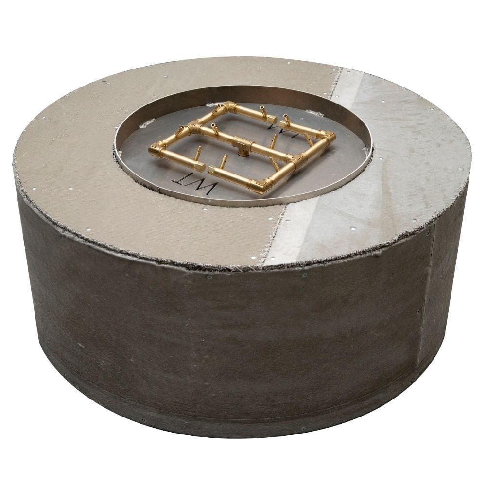 WARMING TRENDS READY TO FINISH  72 Inch Round Brass Propane Fire Pit