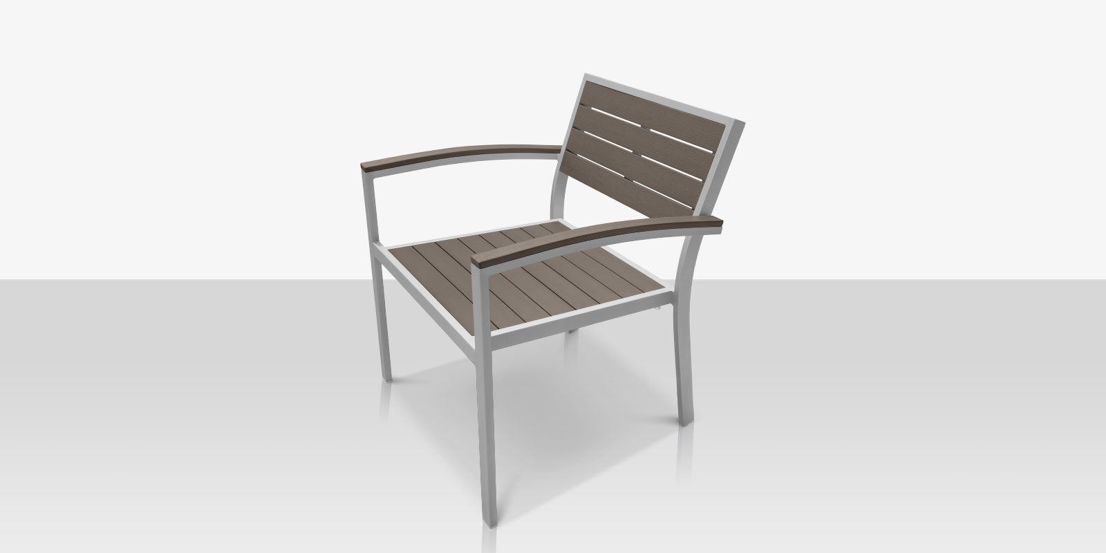 Napa Club Chair - Kessler Silver Frame / Gray Seat & Back