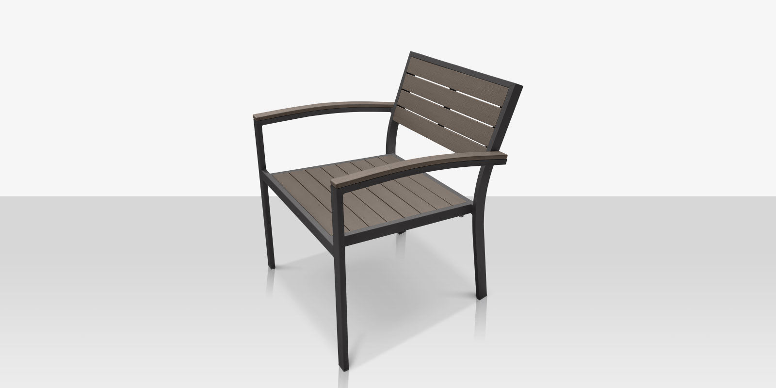 Napa Club Chair - Tex Black Frame / Gray Seat & Back