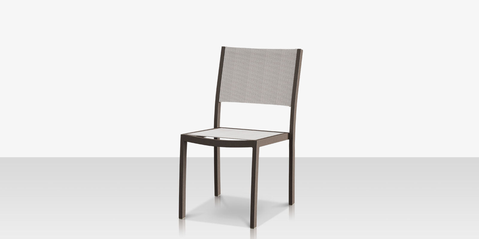 Fusion Dining Side Armless Chair - Tex Gray Frame / Cloud Duo Sling