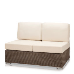Lucaya Armless Chaise-California Sand- with Standard Off-White Cushion