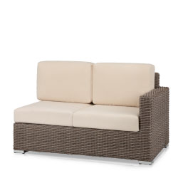 Lucaya Right Arm Loveseat- California Sand- with Standard Off-White Cushion