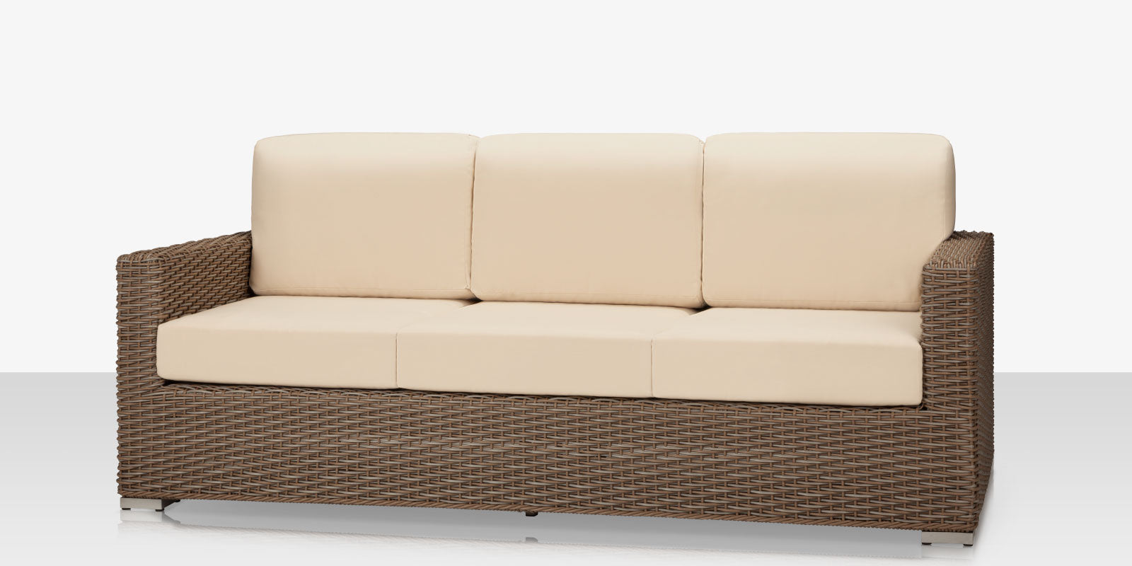 Lucaya Sofa-California Sand- with Standard Off-White Cushion