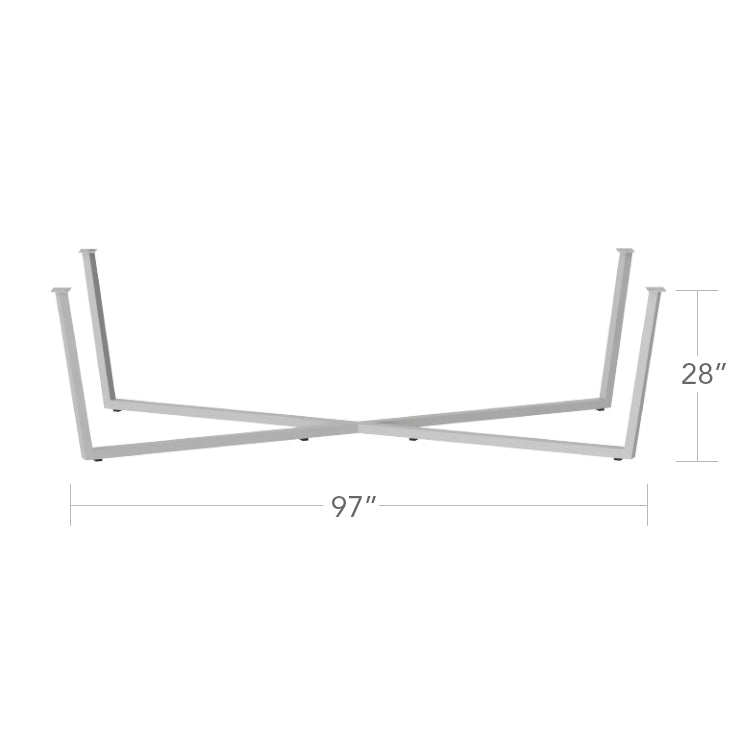 Contemporary Flat X 143 Style Dining Table Base