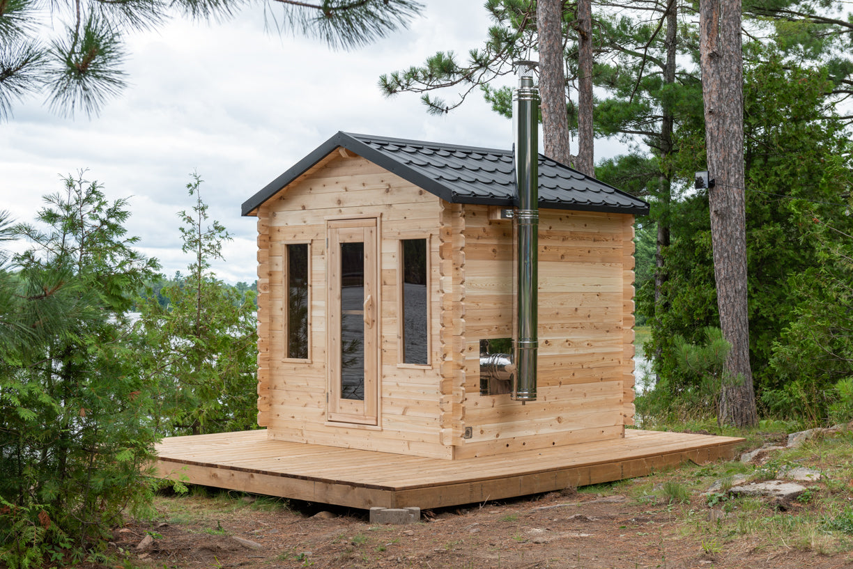 Dundalk LeisureCraft Georgian Cabin Sauna With Deck