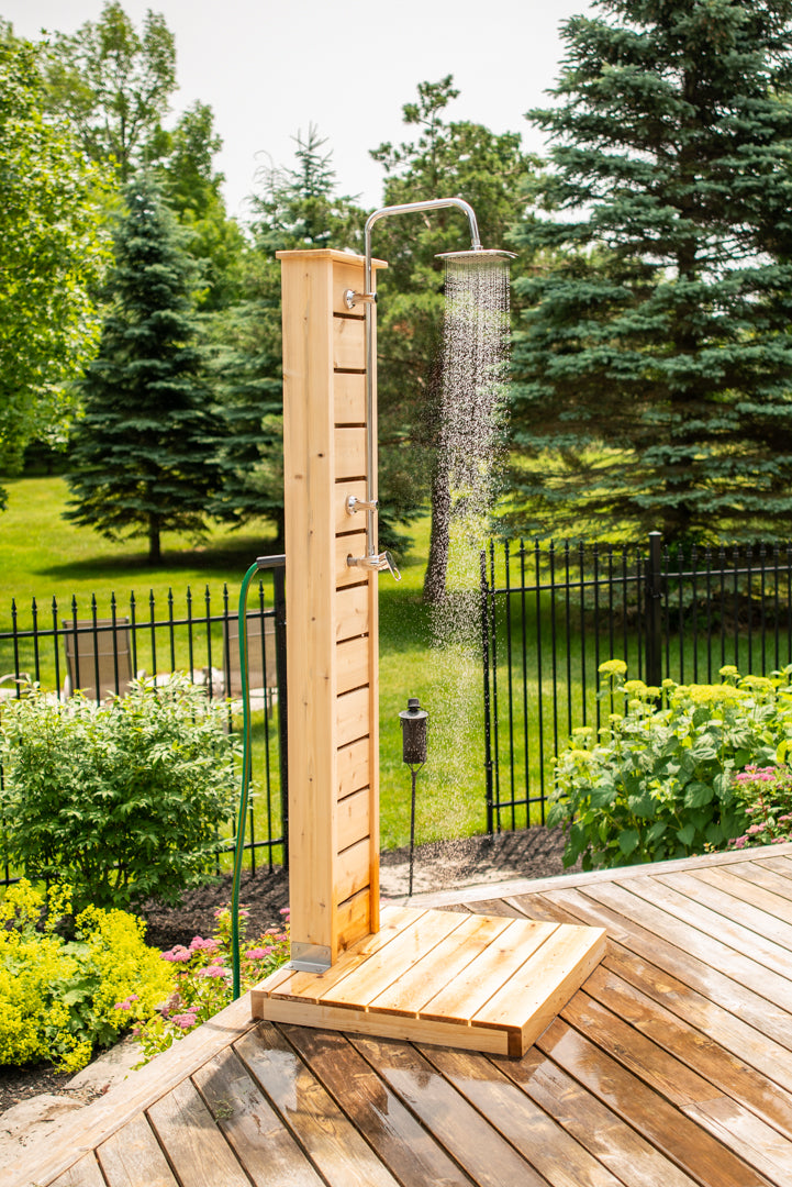 Dundalk Sunlight Outdoor Shower - Clear Red Cedar