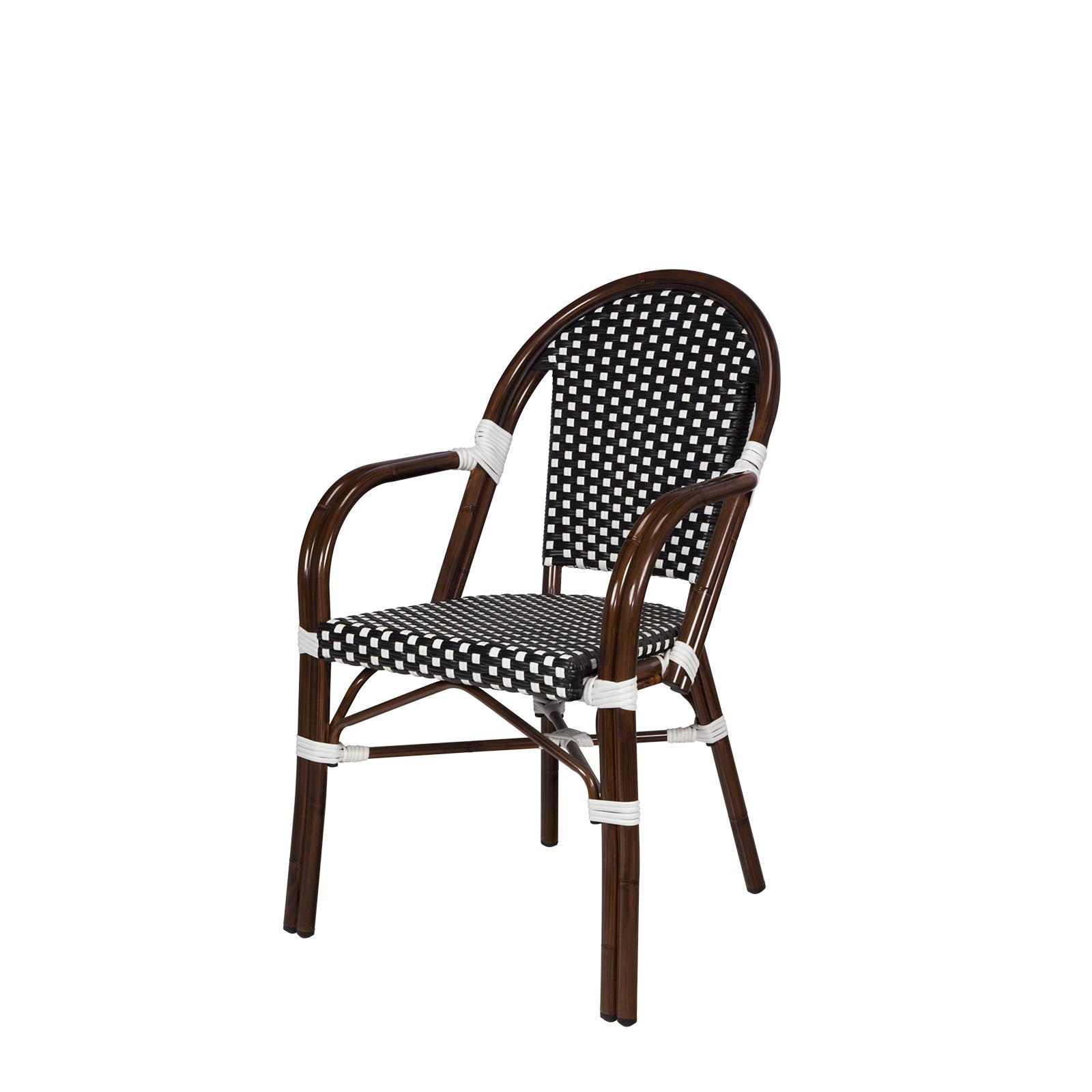 Paris Dining Arm Chair - Black & White