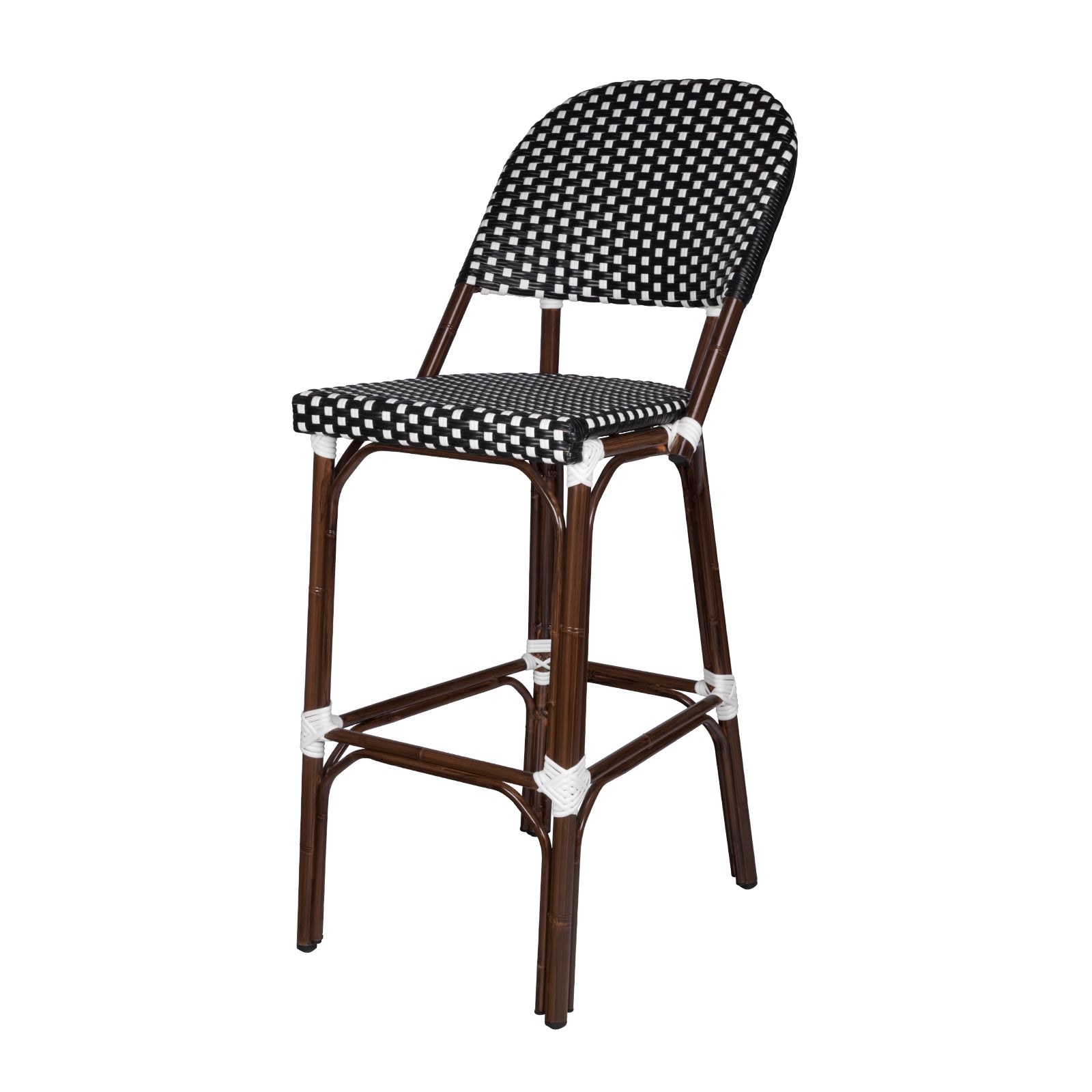 Paris Bar Side Chair - Black & White