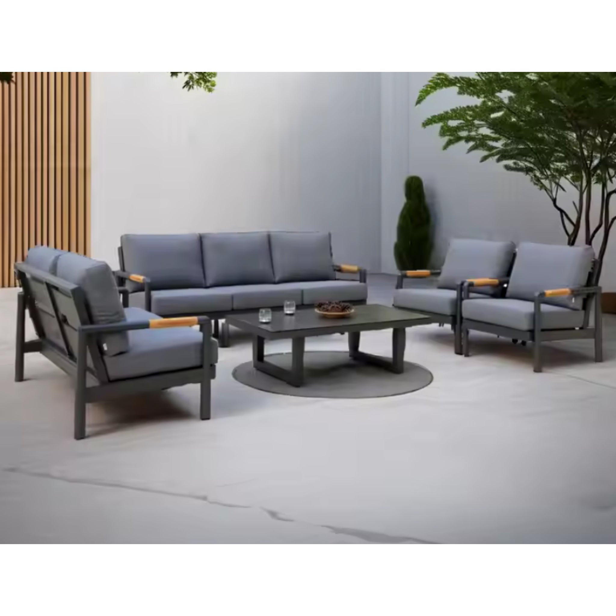 Urban Elegance Aluminum Patio Set