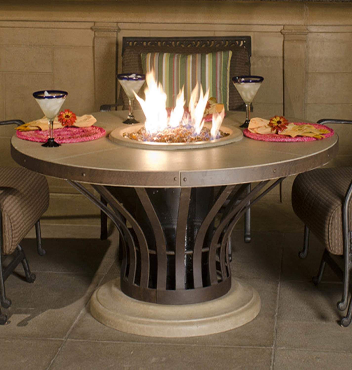 American Fyre Designs Fiesta Firetables Café Blanco Finish