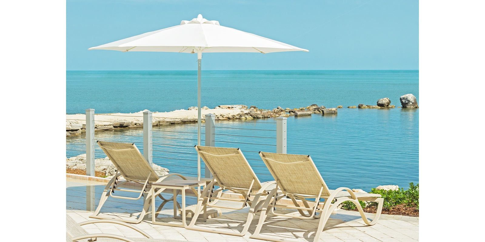 8' Rio Single Vented Round Market Umbrella