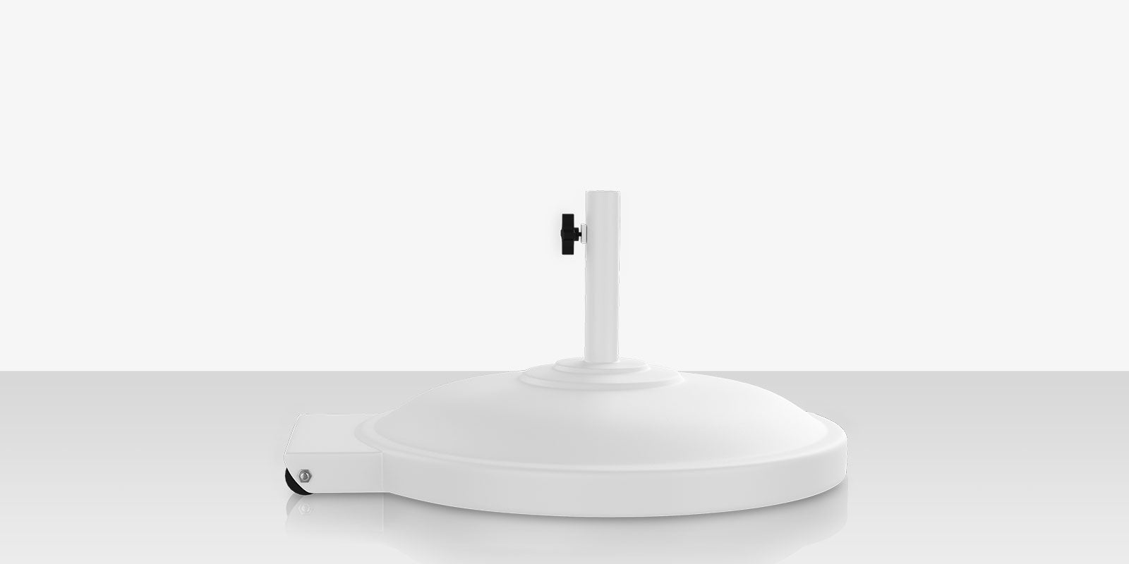 Rio Umbrella Base 135lbs with Wheels Tex White